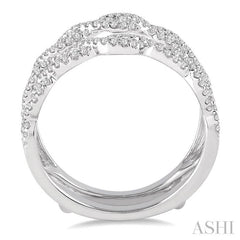 3/4 Ctw Round Cut Diamond Insert Ring in 14K White Gold