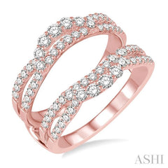 1 Ctw Round Diamond Insert Ring in 14K Rose Gold