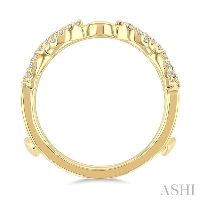 3/8 Ctw Entwined Round Cut Diamond Insert Ring in 14K Yellow Gold