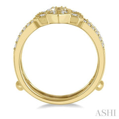 1/3 Ctw Ethnic Crown Center Round Cut Diamond Insert Ring in 14K Yellow Gold