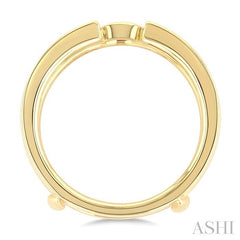 1/2 Ctw Channel Set Round Cut Diamond Insert Ring in 14K Yellow Gold