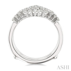 1/2 Ctw Chevron Pear, Marquise and Round Cut Diamond Insert Ring in 14K White Gold