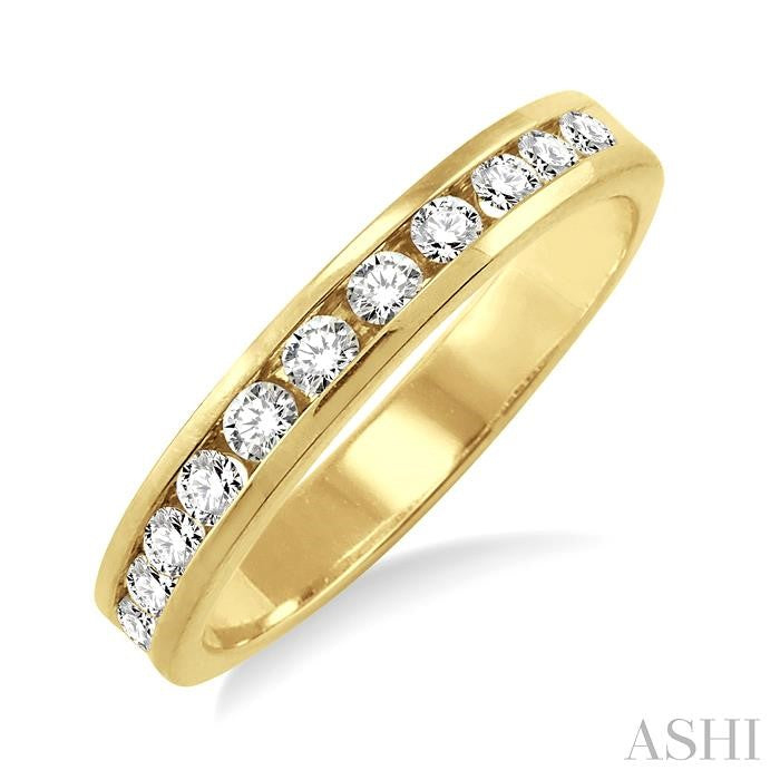 1/3 Ctw Round Cut Diamond Wedding Band in 14K Yellow Gold