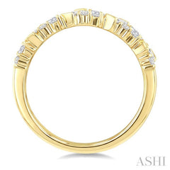 5/8 Ctw Zigzag Mixed Diamond Cut Fashion Band in 14K Yellow Gold