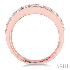 3/4 Ctw Round Cut Diamond Wedding Band in 14K Rose Gold