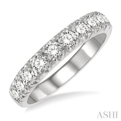 1 Ctw 11 Stone Round Cut Diamond Wedding Band in Platinum