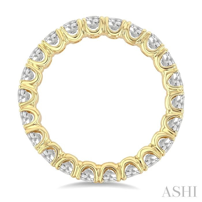 2 Ctw Round Cut Diamond Eternity Wedding Band in 14K Yellow Gold