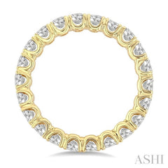 2 Ctw Round Cut Diamond Eternity Wedding Band in 14K Yellow Gold