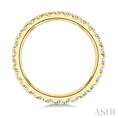 1 Ctw Round Cut Diamond Eternity Wedding Band in 14K Yellow Gold