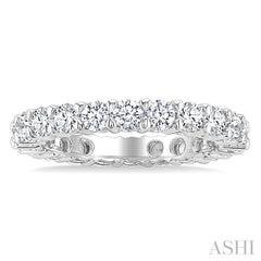 3 Ctw Eternity Round Cut Diamond Wedding Band in 14K White Gold