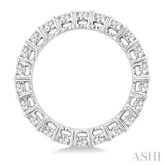 3 Ctw Eternity Round Cut Diamond Wedding Band in 14K White Gold