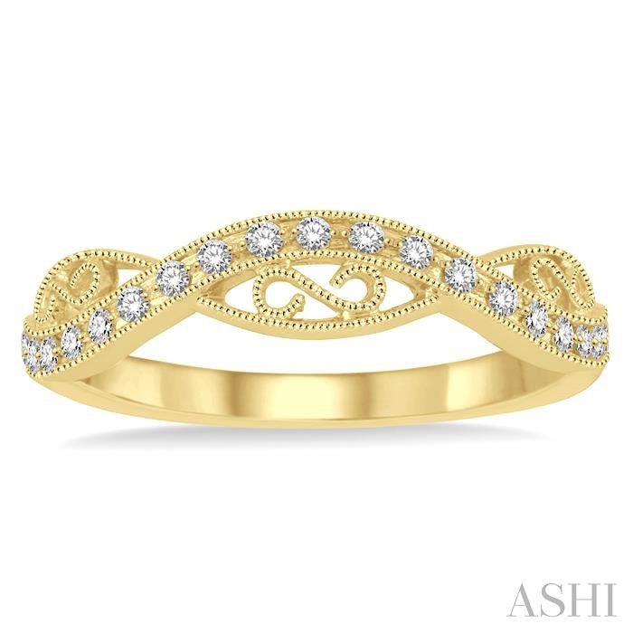 1/5 Ctw Round Cut Diamond Stack Band in 14K Yellow Gold