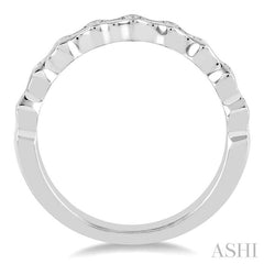 3/4 Ctw Round Cut Diamond Stack Band in 14K White Gold