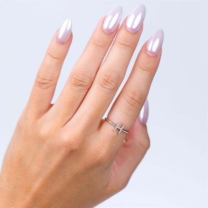 1/20 Ctw Initial 'J' Round Cut Diamond Fashion Ring in 10K Yellow Gold