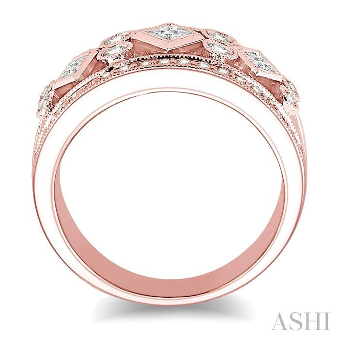 5/8 Ctw Diamond Fashion Ring in 14K Rose Gold