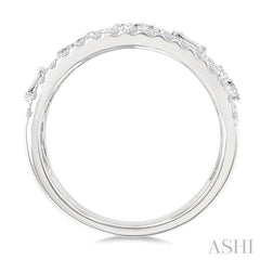 7/8 Ctw 5-Stone Mixed Shape Diamond Fashion Band in 14K White Gold