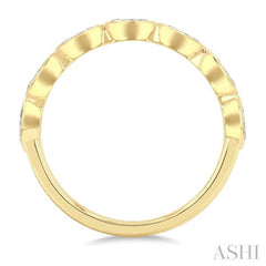 3/4 Ctw East-West Set Marquise Cut Bezel Diamond Stackable Fashion Band in 14K Yellow Gold