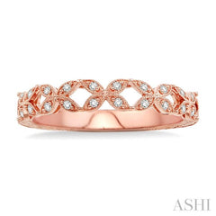 1/6 Ctw Round Cut Diamond Fashion Band in 14K Rose Gold
