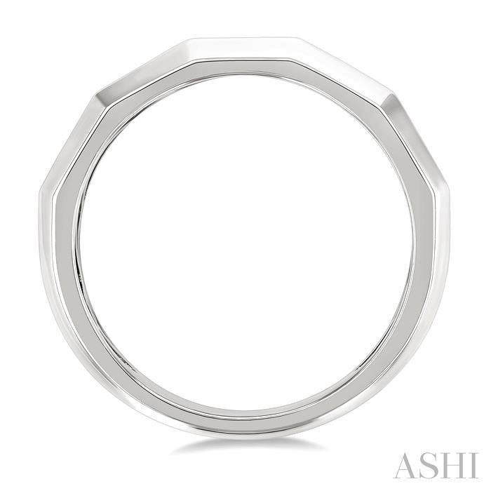 1/6 Ctw Geometric Shape Emerald Cut Diamond Fashion Band in 14K White Gold