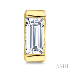 1/10 Ctw Baguette Diamond Petite Fashion Earrings in 10K Yellow Gold