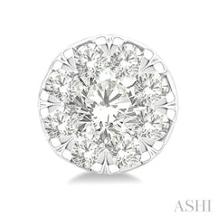 1/6 Ctw Lovebright Petite Round Shape Round Cut Diamond Fashion Stud Earring in 10K Yellow and White Gold