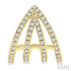 1/3 Ctw Petite Claw Round Cut Diamond Fashion Stud Earring in 10K Yellow Gold