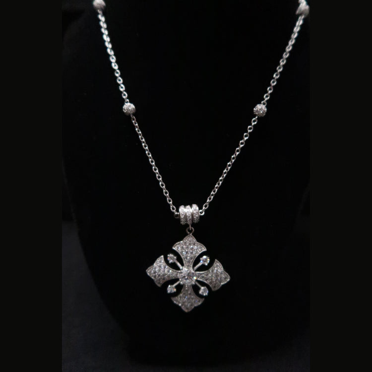 Espo Signed Designer Maltese Cross necklace
