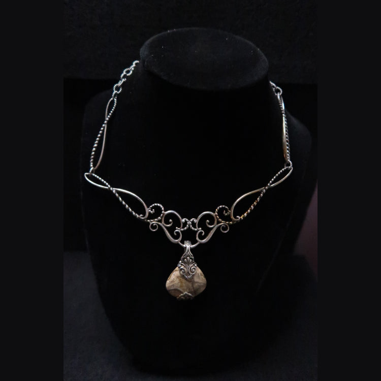 Carolyn Pollack Sterling Silver Choker Jasper Enhancer