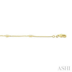1/4 Ctw Marquise Cut Diamond Station Bracelet in 14K Yellow Gold