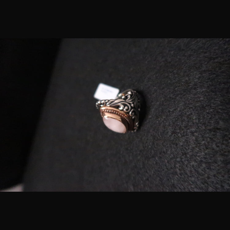 Rose quarts and sterling ring- Carolyn Pollack
