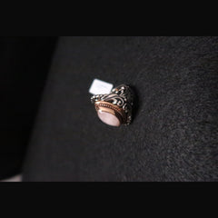 Rose quarts and sterling ring- Carolyn Pollack

