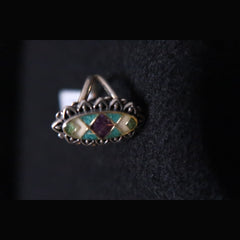 Carolyn Pollack Oval Inlaid Mosaic Multi Stone ring

