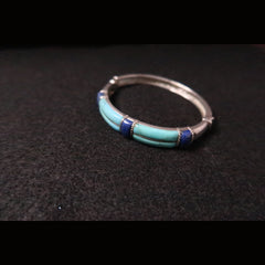 Whitney Kelly sterling silver turquoise hinge bracelet
