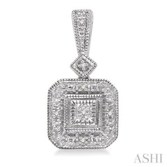 1/20 Ctw Round Cut Diamond Vintage Earrings in Sterling Silver