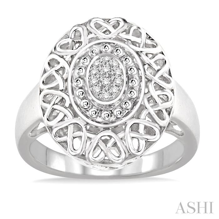 1/20 Ctw Round Cut Diamond Fashion Ring in Sterling Silver