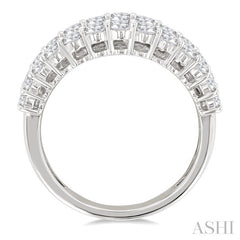 2 3/8 Ctw Baguette and Round Cut Diamond Fashion Band in 14K White Gold