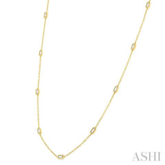 1/2 Ctw Baguette Cut Diamond Station Necklace in 14K Yellow Gold